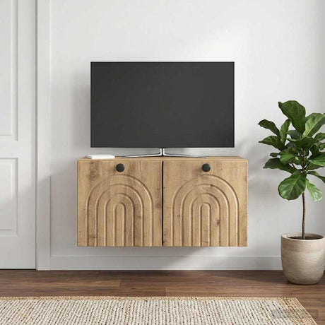 Vidaxl wandbeugel tv-kast 59,5 x 31 x 30 cm artisanaal eiken