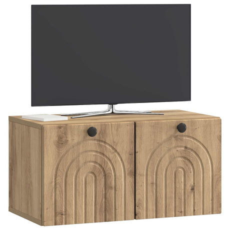 Vidaxl wandbeugel tv-kast 59,5 x 31 x 30 cm artisanaal eiken