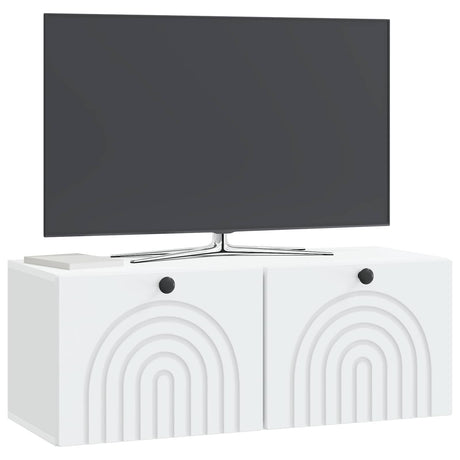 Vidaxl wandbeugel tv-kast wit 78,5 x 31 x 30 cm bewerkt hout