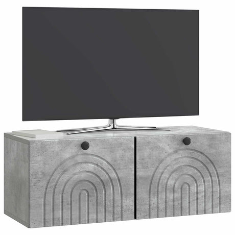 Vidaxl wandbeugel tv-kast betongrijs 78,5 x 31 x 30 cm bewerkt hout