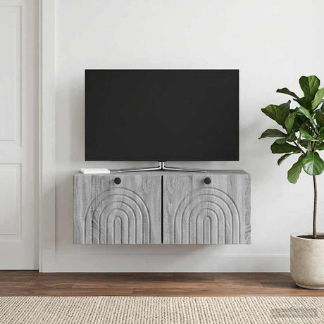 Vidaxl wandbeugel tv-kast grijs sonoma 78,5 x 31 x 30 cm bewerkt hout