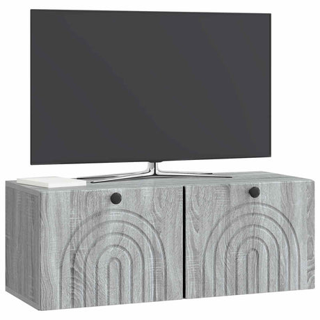 Vidaxl wandbeugel tv-kast grijs sonoma 78,5 x 31 x 30 cm bewerkt hout