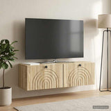 Vidaxl wandbeugel tv-kast sonoma eiken 98 x 31 x 30 cm bewerkt hout