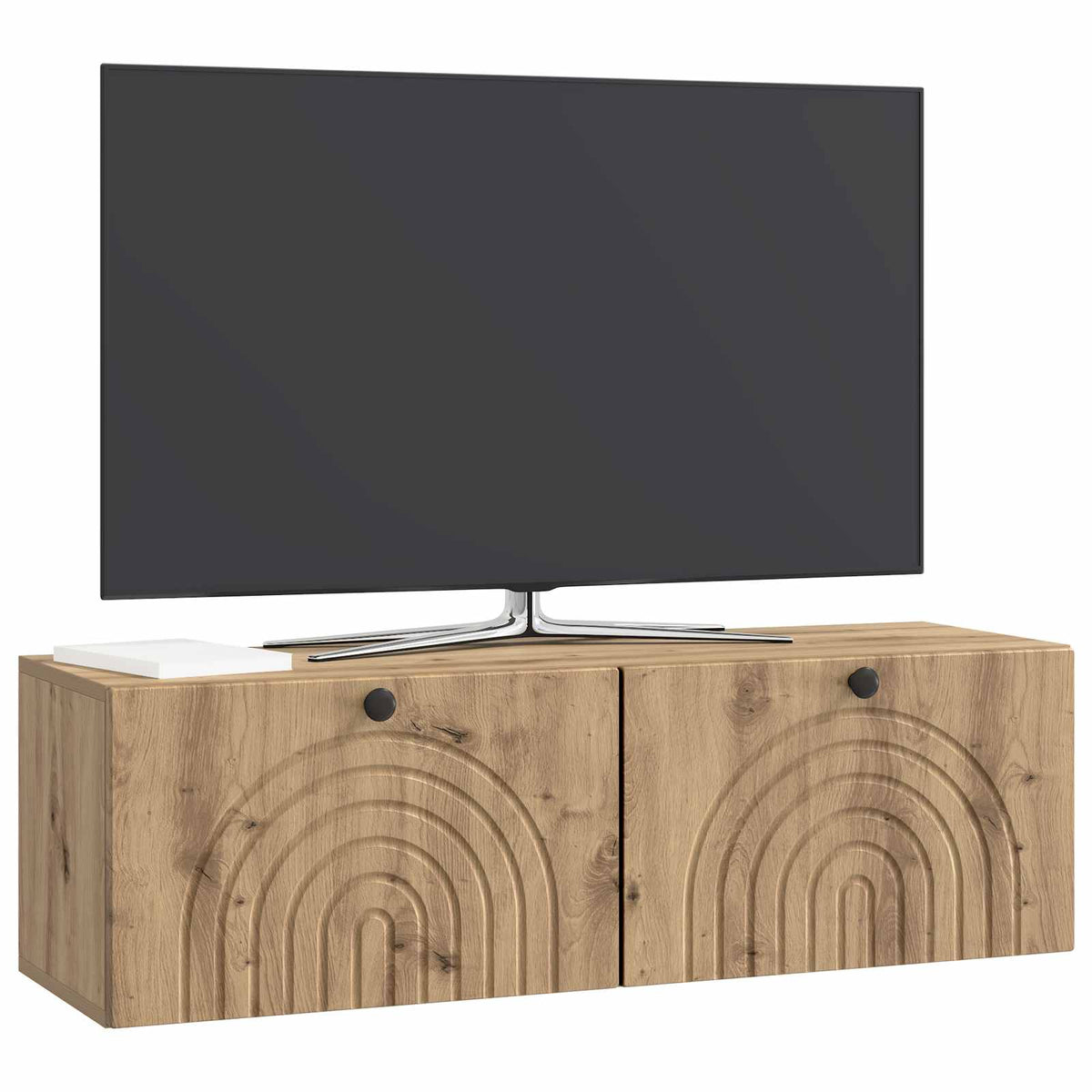 Vidaxl wandbeugel tv-kast 98 x 31 x 30 cm artisanaal eiken