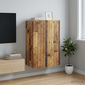 Vidaxl wandkast oud hout 66 x 34,5 x 92 cm bewerkt hout