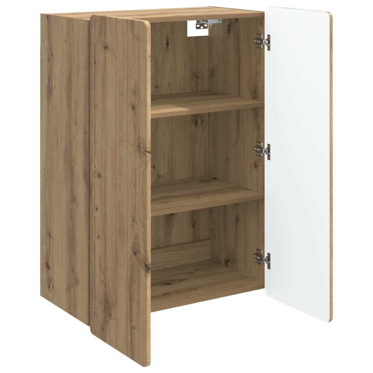 Vidaxl wandkast 66 x 34,5 x 92 cm bewerkt hout artisanaal eiken