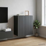 Vidaxl wandkast zwart 59 x 31 x 64 cm bewerkt hout