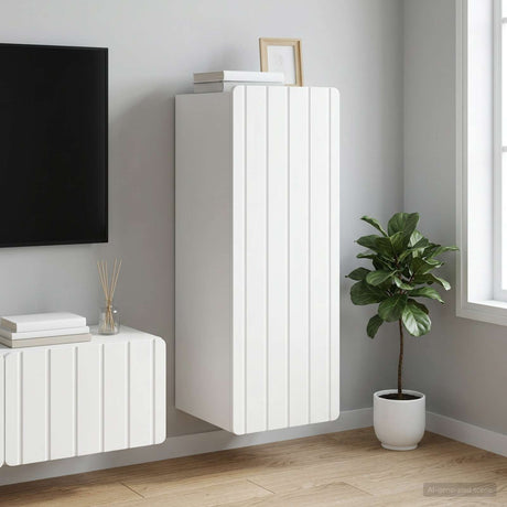 Vidaxl wandkast wit 33 x 34,5 x 94 cm bewerkt hout