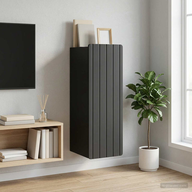 Vidaxl wandkast zwart 33 x 34,5 x 94 cm bewerkt hout