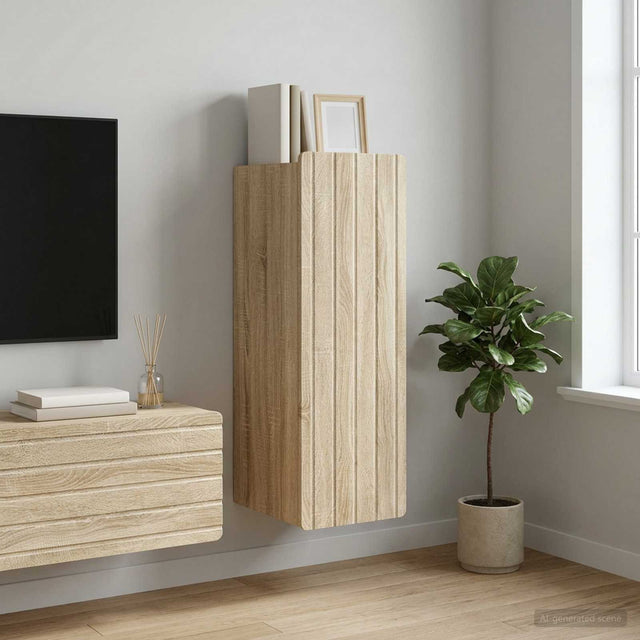 Vidaxl wandkast sonoma eiken 33 x 34,5 x 94 cm bewerkt hout
