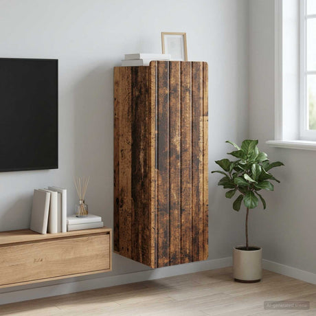 Vidaxl wandkast oud hout 33 x 34,5 x 94 cm bewerkt hout