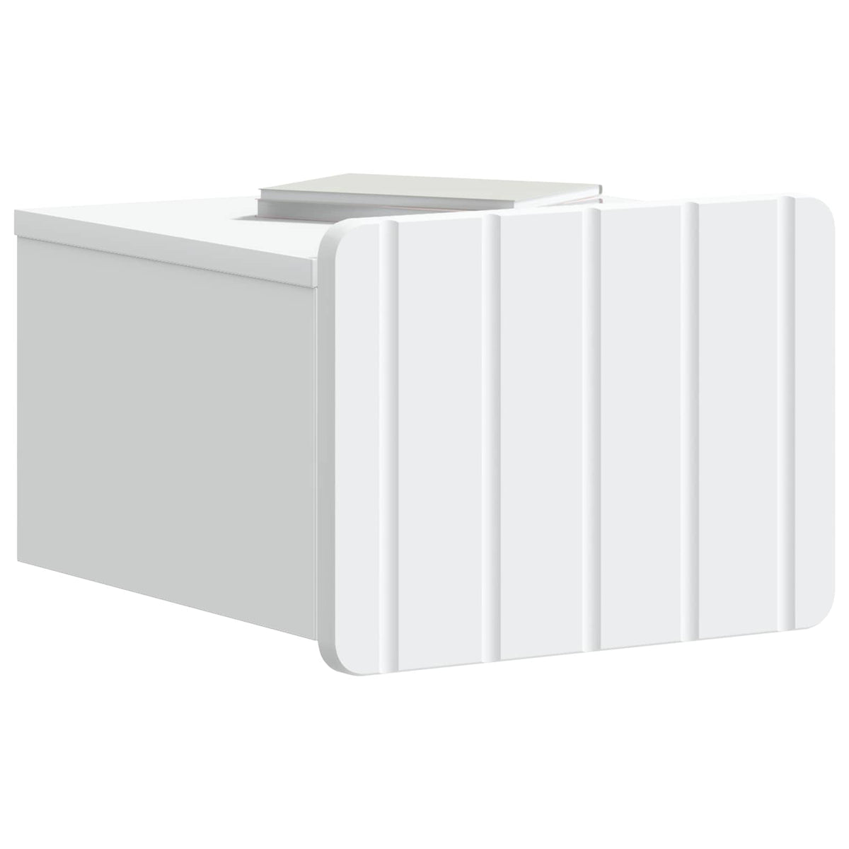 Vidaxl wandbeugel bedkast 2 st wit 33 x 34,5 x 24 cm bewerkt hout