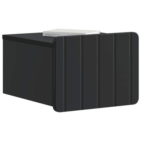 Vidaxl wandbeugel bedkast 2 st zwart 33 x 34,5 x 24 cm bewerkt hout