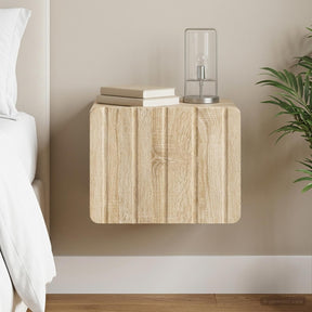 Vidaxl wandbeugel bedkast sonoma eiken 33 x 34,5 x 24 cm bewerkt hout