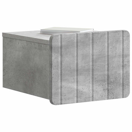 Vidaxl wandbeugel bedkast betongrijs 33 x 34,5 x 24 cm bewerkt hout
