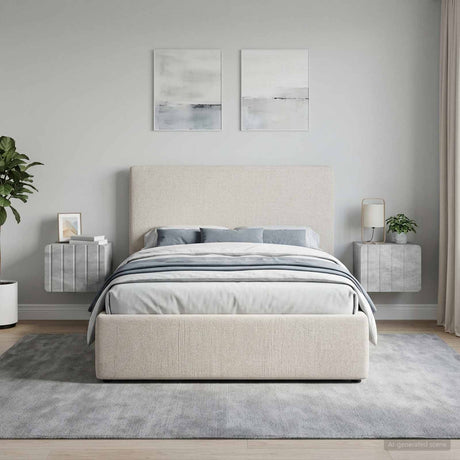 Vidaxl wandbeugel bedkast 2 st betongrijs 33 x 34,5 x 24 cm