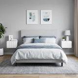 Vidaxl wandbeugel bedkast 2 st hoogglans wit 33 x 34,5 x 24 cm