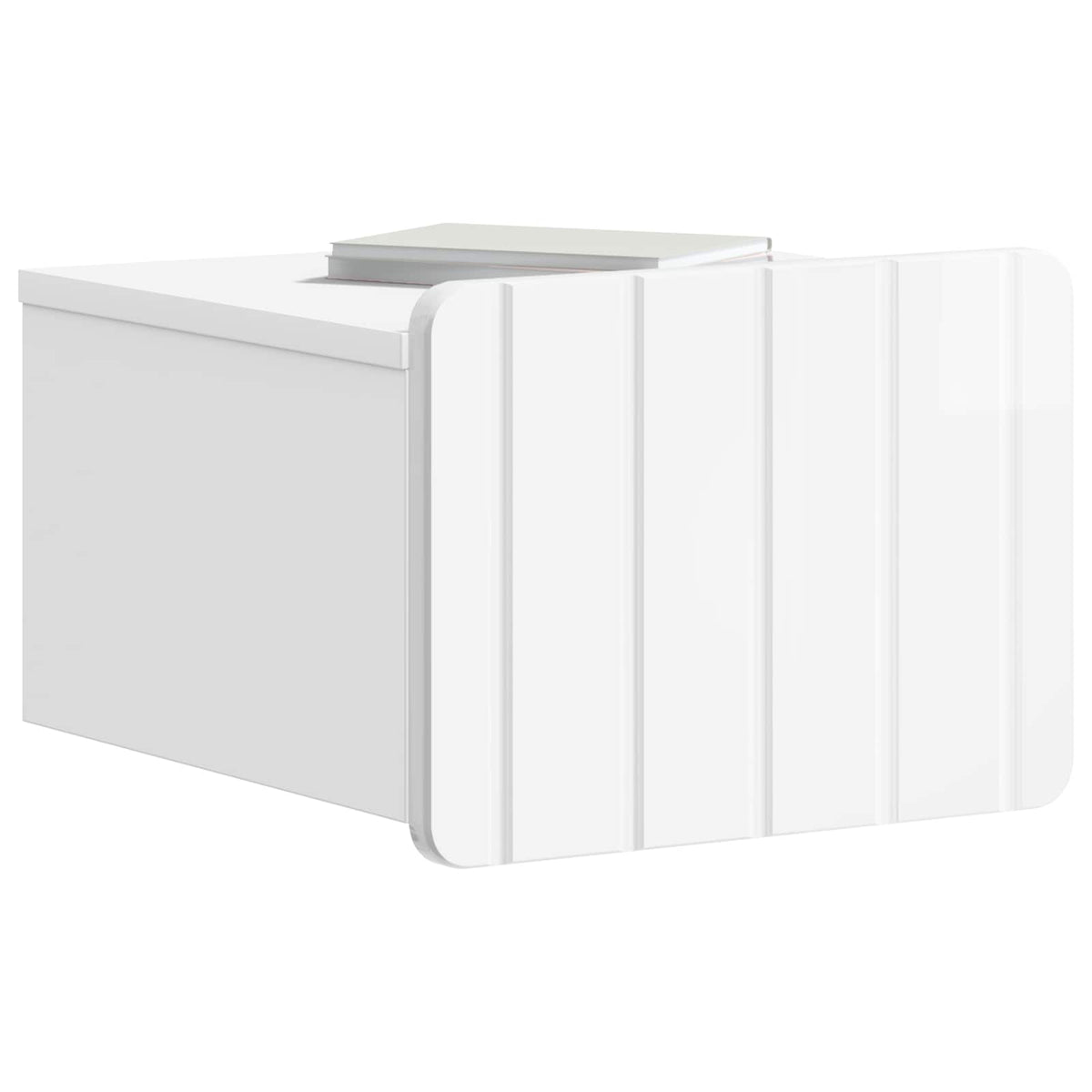 Vidaxl wandbeugel bedkast 2 st hoogglans wit 33 x 34,5 x 24 cm