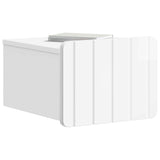 Vidaxl wandbeugel bedkast 2 st hoogglans wit 33 x 34,5 x 24 cm