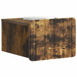Vidaxl wandbeugel bedkast 2 st gerookt eiken 33 x 34,5 x 24 cm