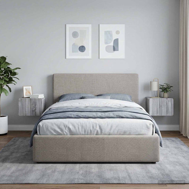 Vidaxl wandbeugel bedkast 2 st grijs sonoma 33 x 34,5 x 24 cm