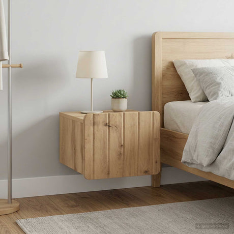 Vidaxl wandbeugel bedkast 2 st artisanaal eiken 33 x 34,5 x 24 cm