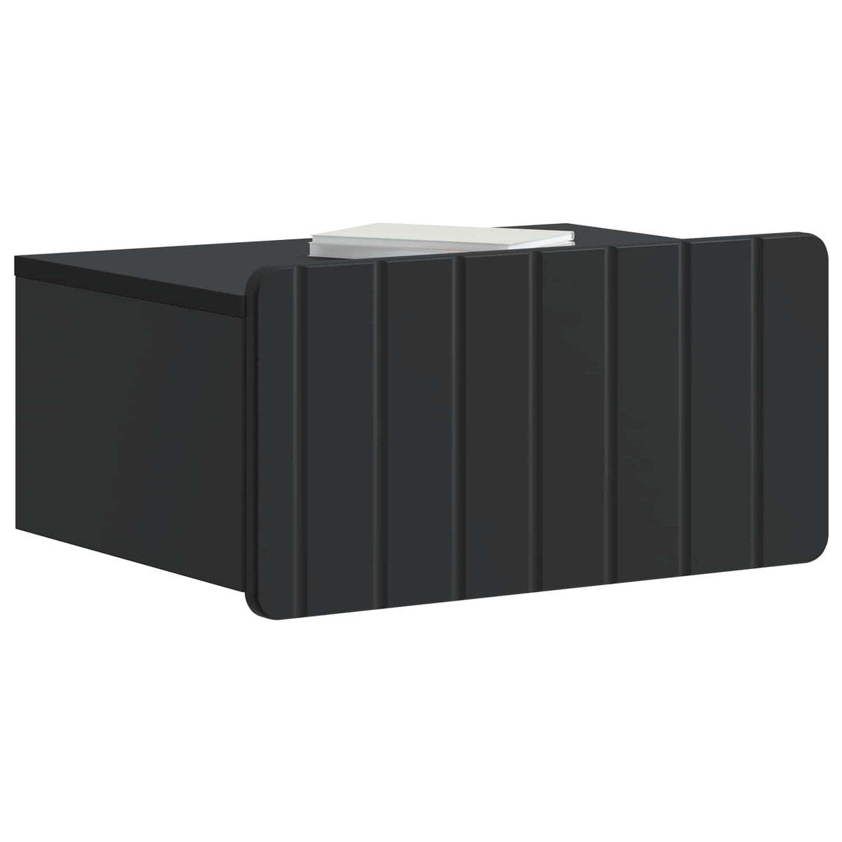 Vidaxl wandbeugel bedkast 2 st zwart 49 x 34,5 x 24 cm bewerkt hout