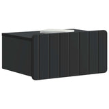Vidaxl wandbeugel bedkast 2 st zwart 49 x 34,5 x 24 cm bewerkt hout