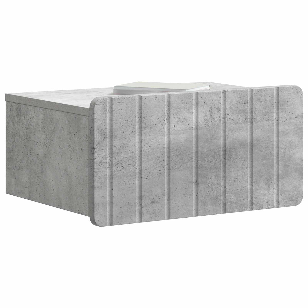 Vidaxl wandbeugel bedkast 2 st betongrijs 49 x 34,5 x 24 cm