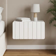 Vidaxl wandbeugel bedkast hoogglans wit 49 x 34,5 x 24 cm bewerkt hout