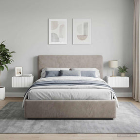 Vidaxl wandbeugel bedkast 2 st hoogglans wit 49 x 34,5 x 24 cm