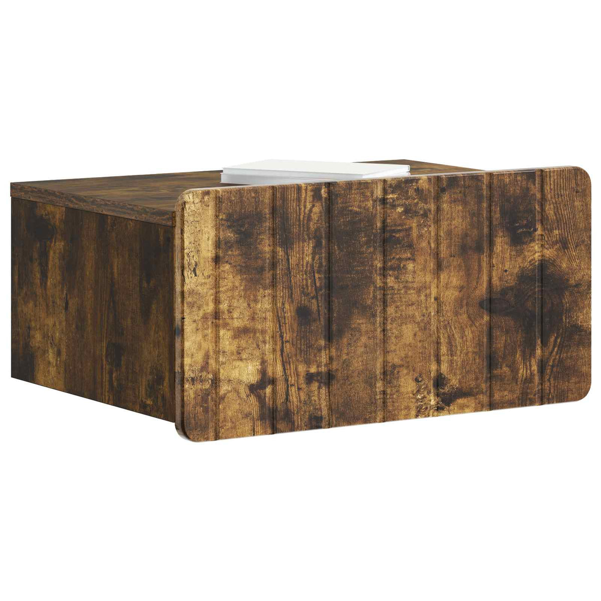 Vidaxl wandbeugel bedkast 2 st gerookt eiken 49 x 34,5 x 24 cm