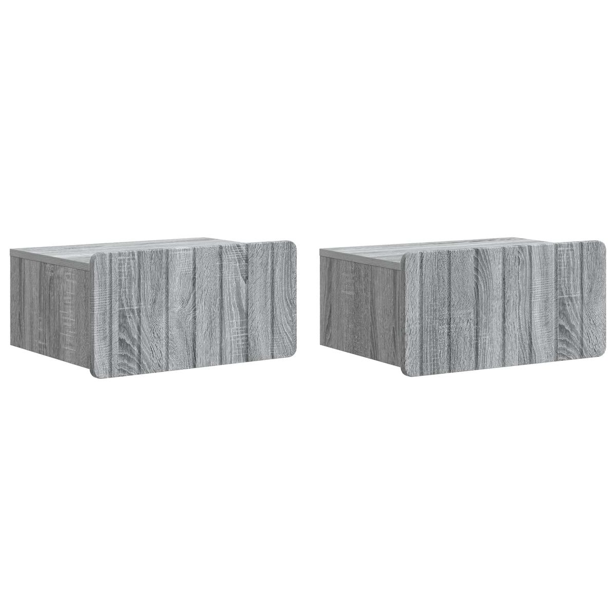 Vidaxl wandbeugel bedkast 2 st grijs sonoma 49 x 34,5 x 24 cm