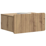 Vidaxl wandbeugel bedkast artisanaal eiken 49 x 34,5 x 24 cm