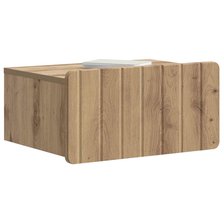 Vidaxl wandbeugel bedkast 2 st artisanaal eiken 49 x 34,5 x 24 cm