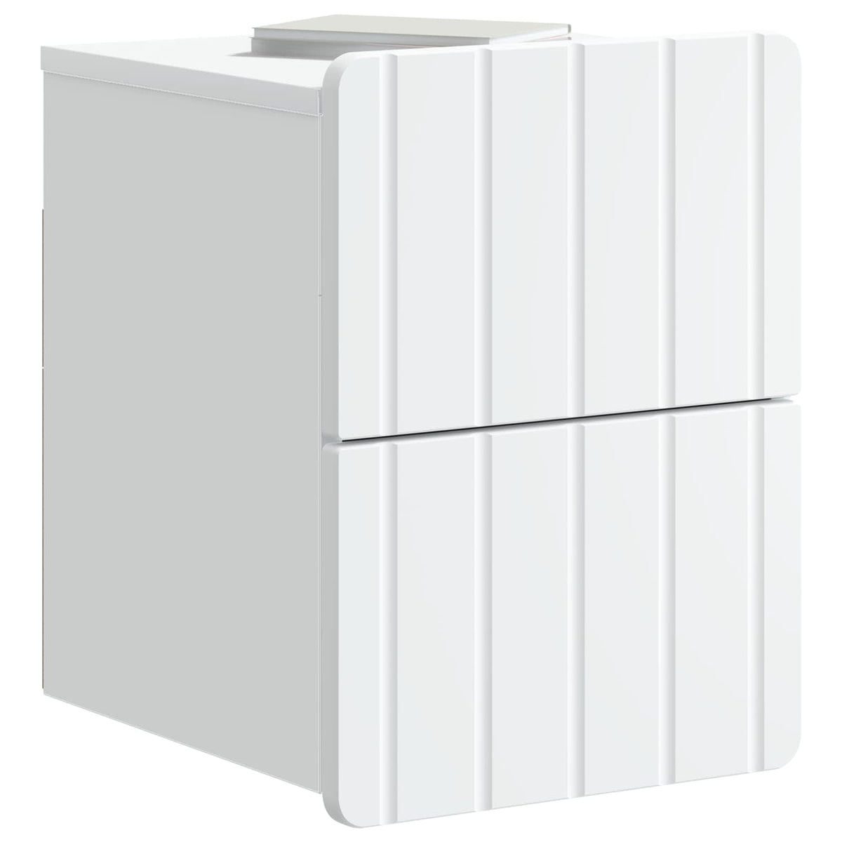 Vidaxl wandbeugel bedkast met lade wit 33 x 34,5 x 43 cm bewerkt hout