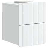 Vidaxl wandbeugel bedkast 2 st wit 33 x 34,5 x 43 cm bewerkt hout