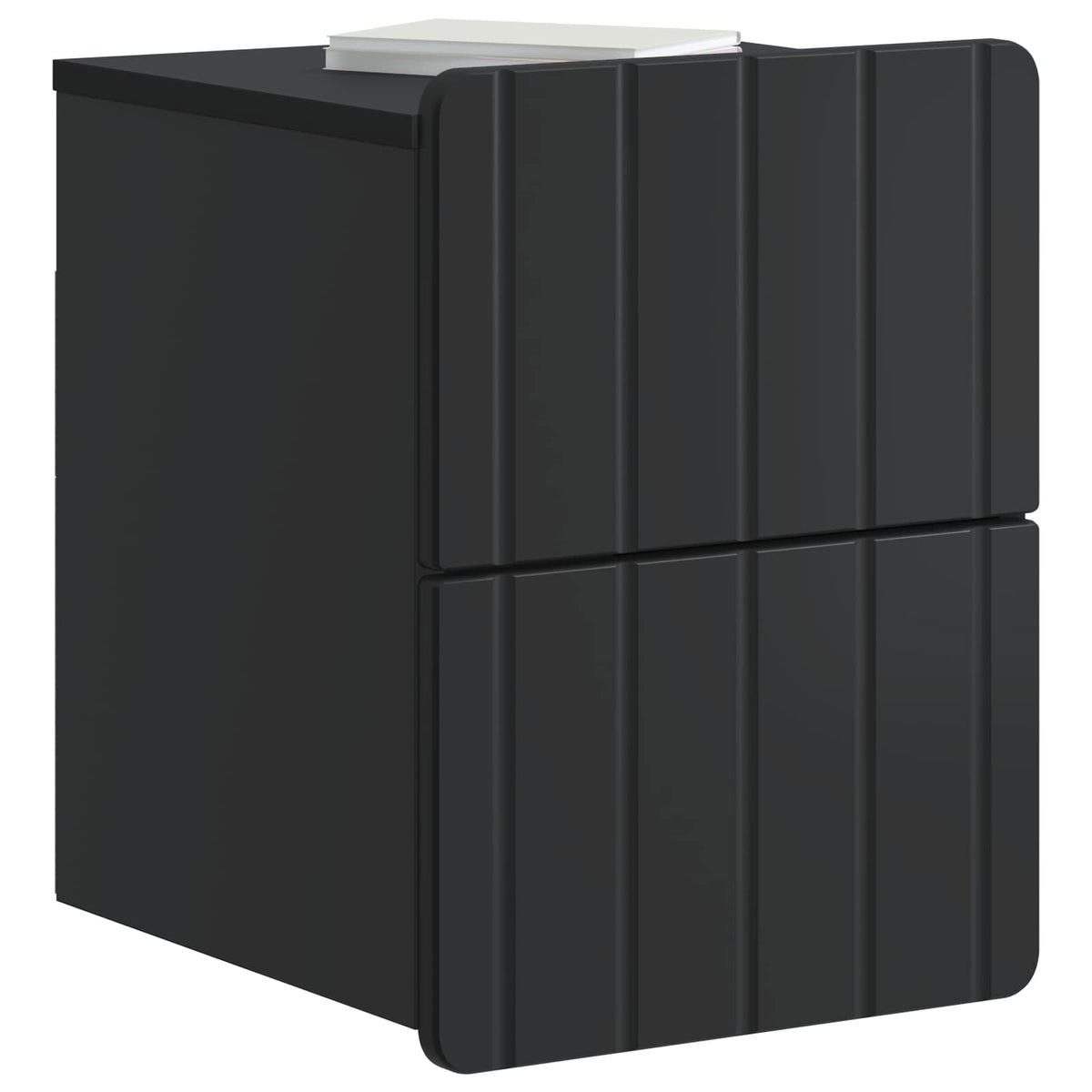 Vidaxl wandbeugel bedkast zwart 33 x 34,5 x 43 cm bewerkt hout