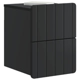 Vidaxl wandbeugel bedkast 2 st zwart 33 x 34,5 x 43 cm bewerkt hout
