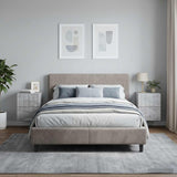 Vidaxl wandbeugel bedkast 2 st betongrijs 33 x 34,5 x 43 cm