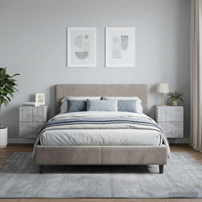 Vidaxl wandbeugel bedkast 2 st betongrijs 33 x 34,5 x 43 cm