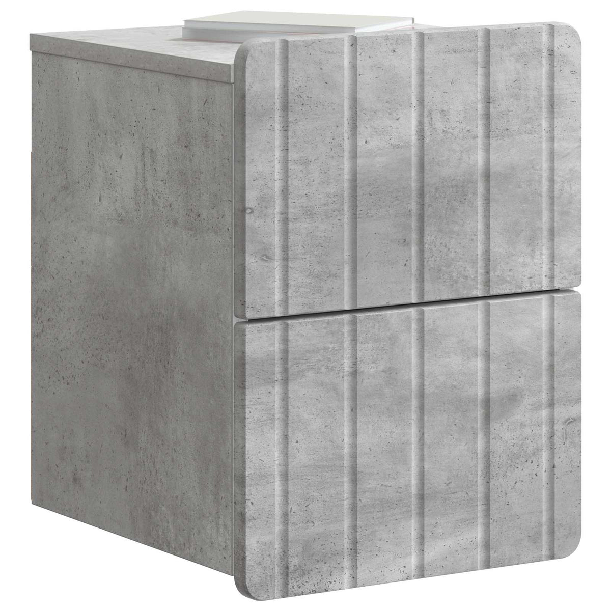 Vidaxl wandbeugel bedkast 2 st betongrijs 33 x 34,5 x 43 cm