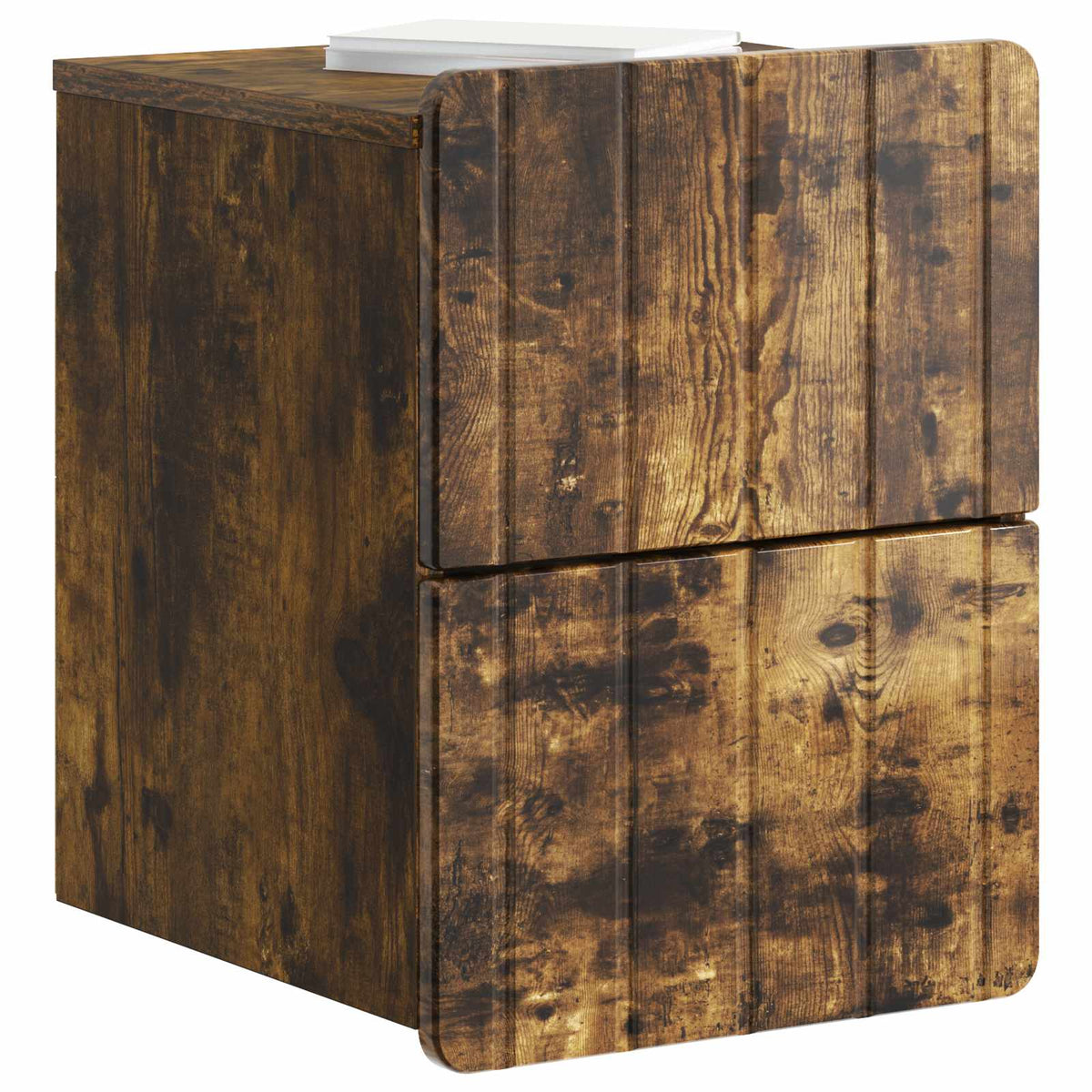 Vidaxl wandbeugel bedkast 2 st gerookt eiken 33 x 34,5 x 43 cm