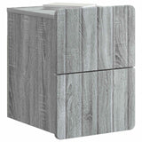 Vidaxl wandbeugel bedkast 2 st grijs sonoma 33 x 34,5 x 43 cm