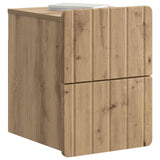 Vidaxl wandbeugel bedkast 2 st artisanaal eiken 33 x 34,5 x 43 cm