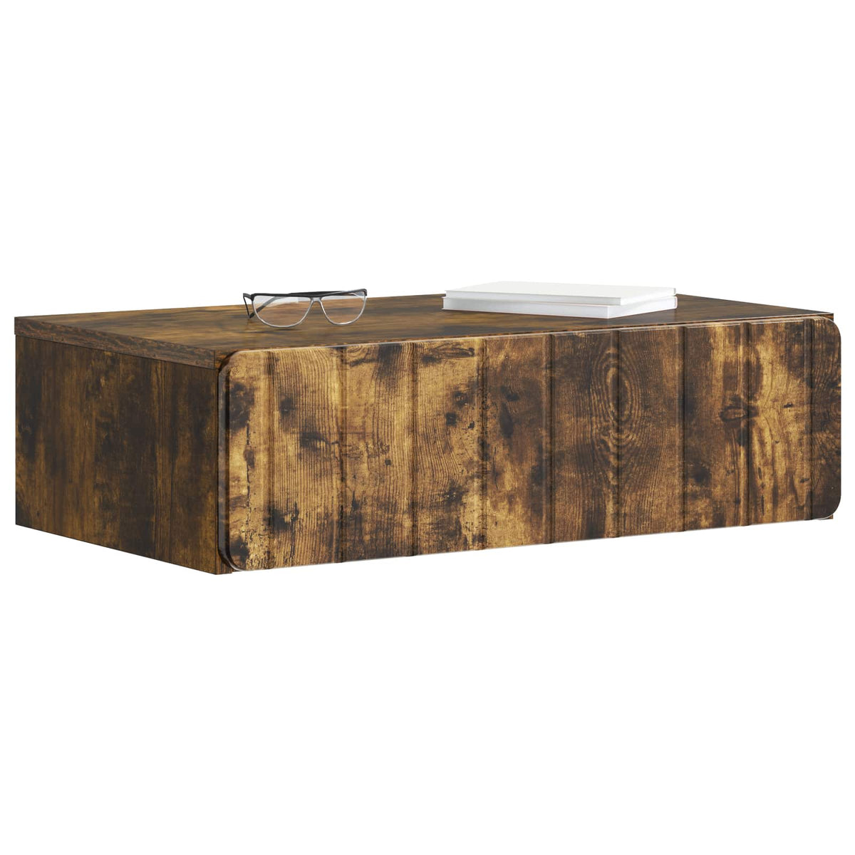 Vidaxl wandmontage zijtafel gerookt eiken 59 x 34,5 x 17 cm