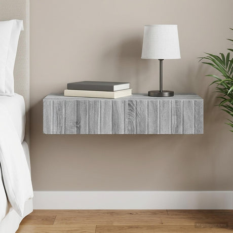 Vidaxl wandmontage zijtafel grijs sonoma 87,5 x 34,5 x 17 cm