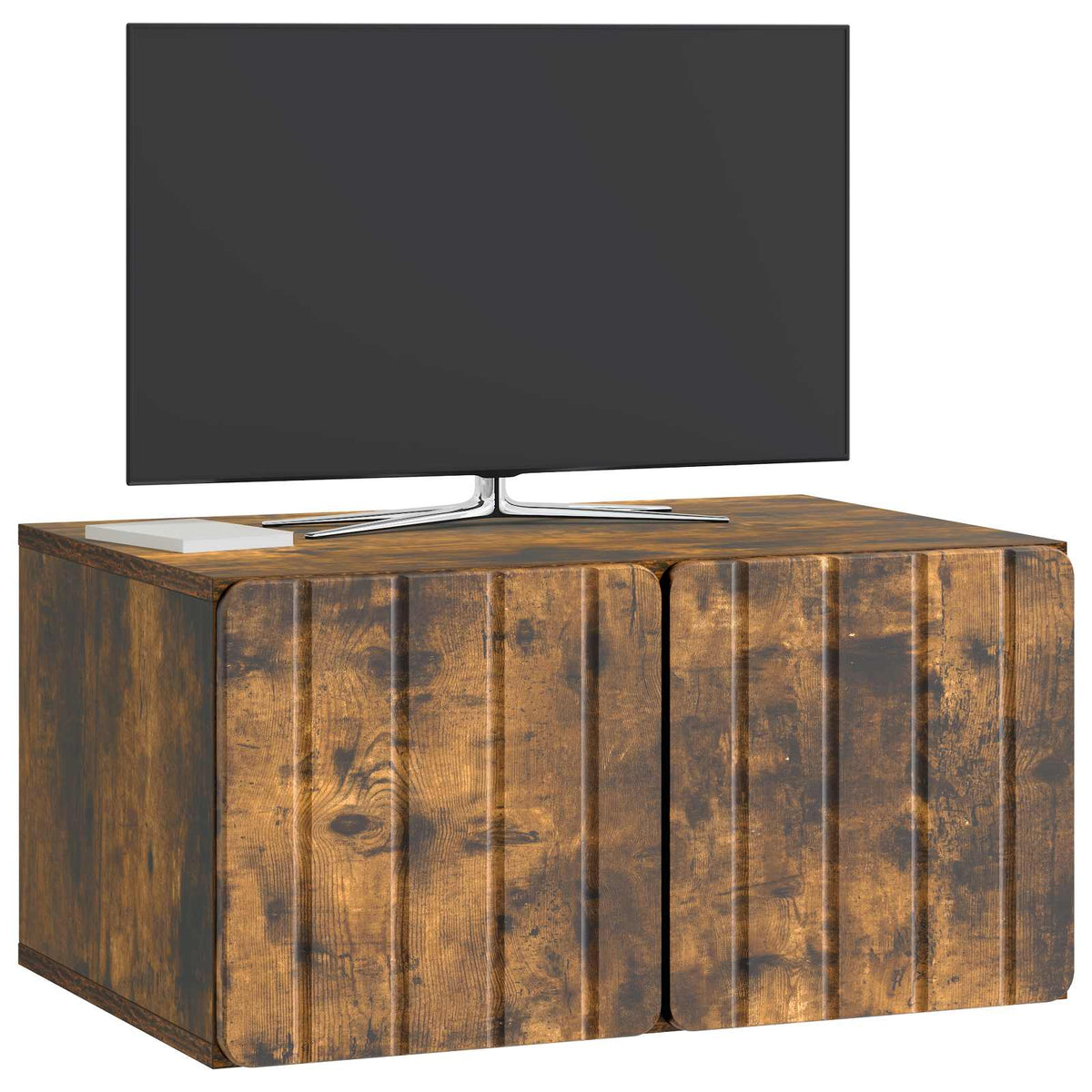 Vidaxl wandbeugel tv-kast 59,5 x 41 x 30 cm gerookt eiken bewerkt hout