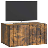 Vidaxl wandbeugel tv-kast 59,5 x 41 x 30 cm gerookt eiken bewerkt hout