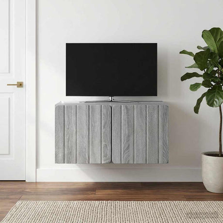 Vidaxl wandbeugel tv-kast 59,5 x 41 x 30 cm grijs sonoma bewerkt hout